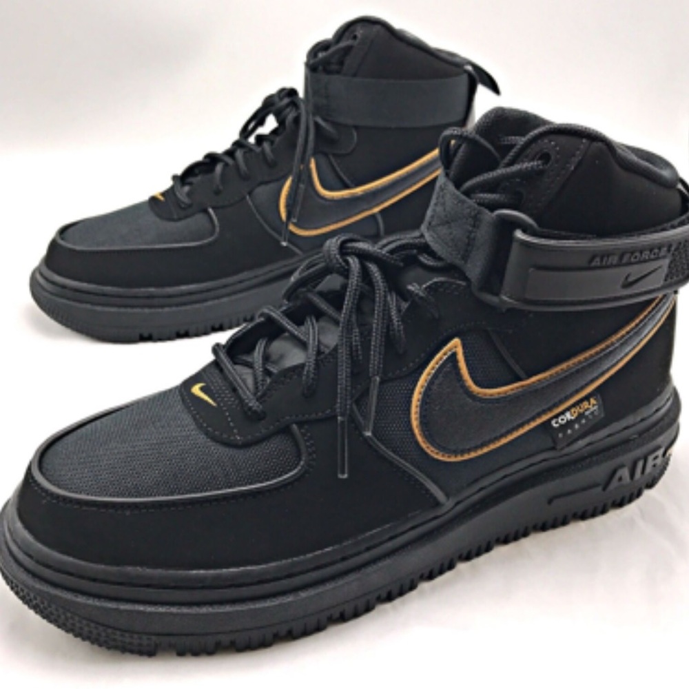 Nike🥾Air Force 1 Boot 'Black University Gold' - DO6702-001 - Men’s Size 7